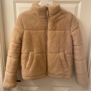 Aeropostale Brown Faux Fur Jacket